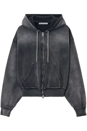 Alexander Wang Rhinestone washed effect hoodie