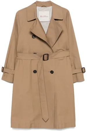 Max Mara Gabardine-weave trench coat