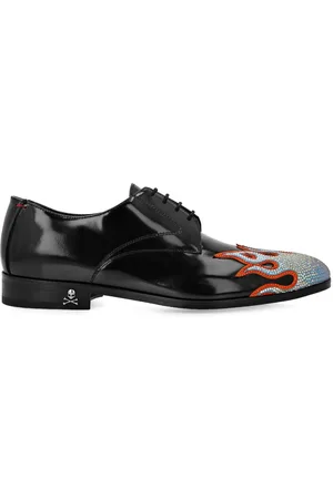 Philipp Plein Flame-embellished lace-up shoes