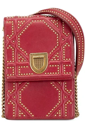 Dior 2017 Studded Diorama Vertical Clutch crossbody bag