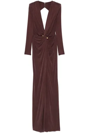 Elisabetta Franchi Piercing-detail jersey gown