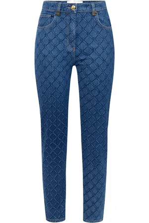 Elisabetta Franchi All-over diamond-print jeans