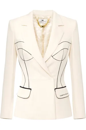 Elisabetta Franchi Contrasting piping jacket