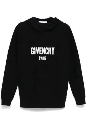 Givenchy Distressed logo-print hoodies