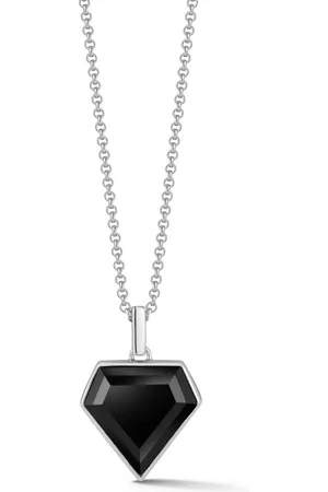 Mateo Sterling Pentagon onyx necklace