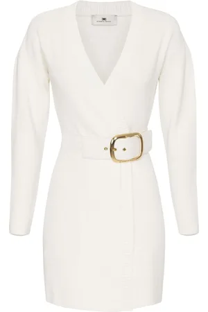 Elisabetta Franchi Maxi buckle coat dress