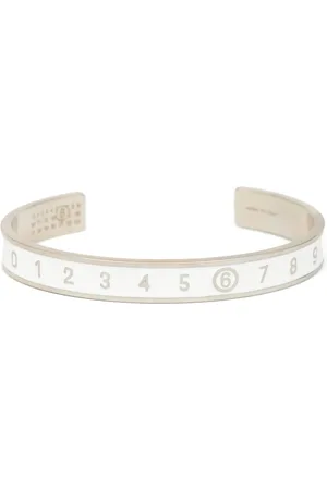 Maison Margiela Enamel-logo bracelet cuff