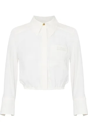 Elisabetta Franchi Georgette cropped blouse