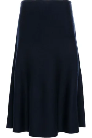 Khaite Peplum-hem knitted skirt
