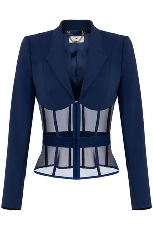 Elisabetta Franchi Crepe tulle blazer