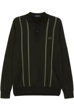 Fred Perry Striped knit polo shirt