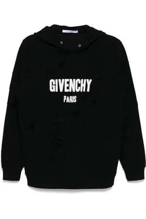 Givenchy Logo-print distressed hoodies