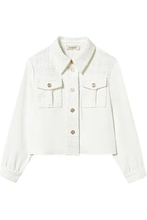 Twin-Set Tweed-panel shirt