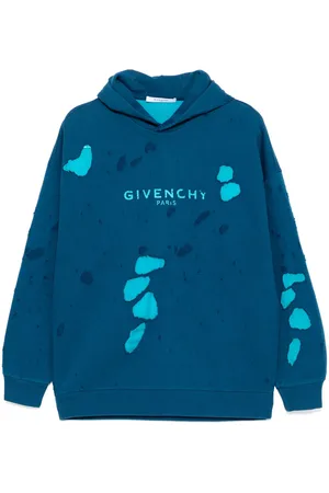 Givenchy Distressed logo-print hoodies