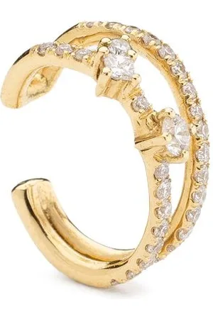 We by White Bird 18kt yellow Aurore Double diamond ear cuff