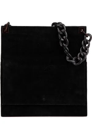 Gucci 2000-2015 Wood Chain Suede shoulder bag