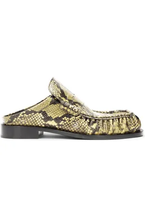 DRIES VAN NOTEN Snakeskin-effect mules