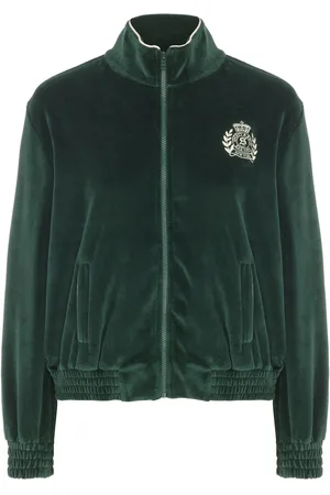Sporty & Rich Crest velour track jacket