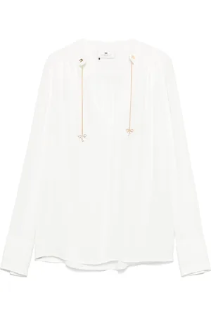 Elisabetta Franchi Logo-charms georgette blouse