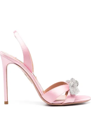 Aquazzura 105mm Very Bow Tie Crystal sandals