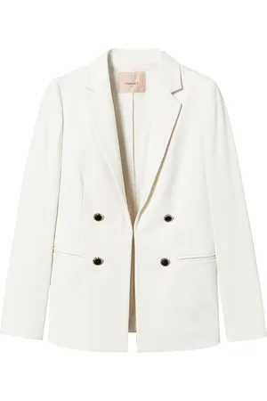 Twin-Set Jewelled-buttons double-breasted blazer