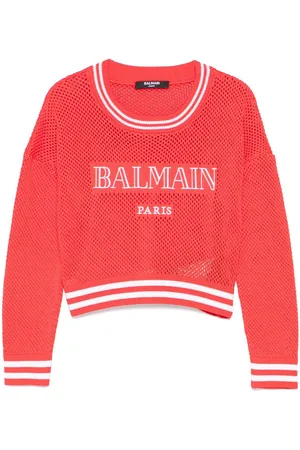 Balmain Logo-embroidered sweater