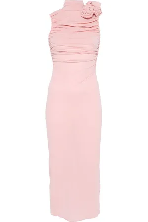 MAGDA BUTRYM Ruched mock-neck midi dress