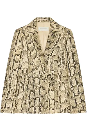 DRIES VAN NOTEN Jacquarded double-breasted blazer