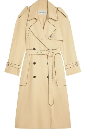 DRIES VAN NOTEN Piping detailing trench coat