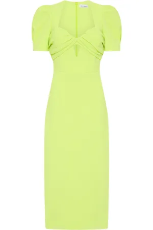 Rebecca Vallance Aria puff-sleeve midi dress