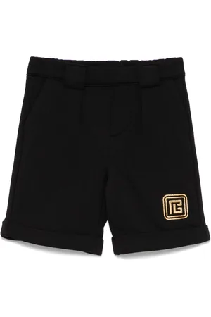 Balmain Logo-embroidered track shorts