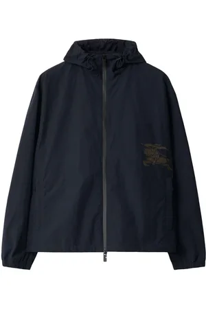 Burberry Logo-appliqué hooded jacket