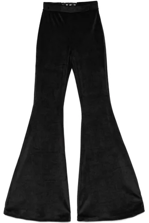 GCDS Chocker-detailed velvet trousers