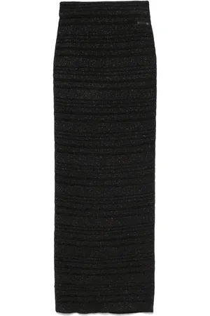 ANDREADAMO Ribbed-knit midi skirt