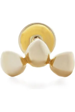 Monica Vinader 14kt yellow Nura Mini Pebble Cluster earring