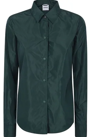 Aspesi Curved-hem button-up shirt