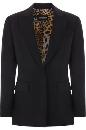 Roberto Cavalli Single-breasted cady-texture blazer