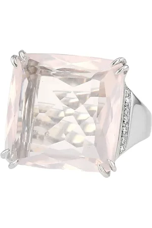 H.Stern 2010s pre-owned 18kt white gold Cobblestone quartz and diamond ring
