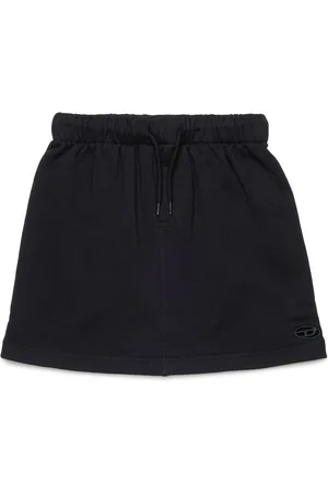 Diesel Logo-embroidered cotton skirt