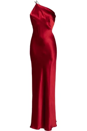 Michelle Mason Asymmetrical design silk gown