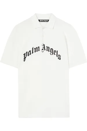 Palm Angels Logo-embroidered polo t-shirt