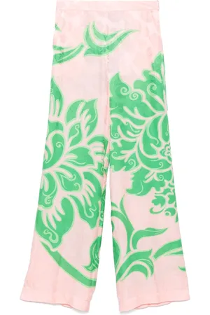 Etro Rose-print trousers