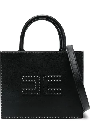 Elisabetta Franchi Small contrasting-topstitching tote bag