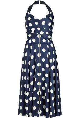 Patou Halterneck satin midi dress