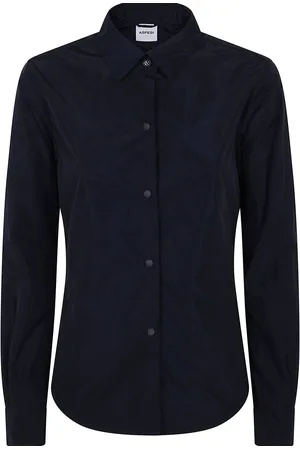 Aspesi Curved-hem button-up shirt