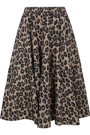 Aspesi Leopard-print pleated skirt