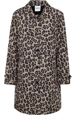 Aspesi Leopard-print single-breasted coat