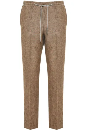 corneliani Drawstring linen trousers