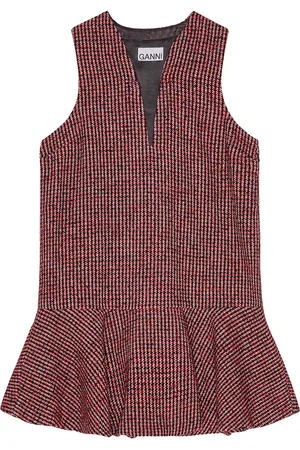 Ganni Checked mini dress