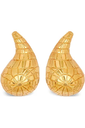Oscar de la Renta Mosaic Teardrop clip-on earrings
